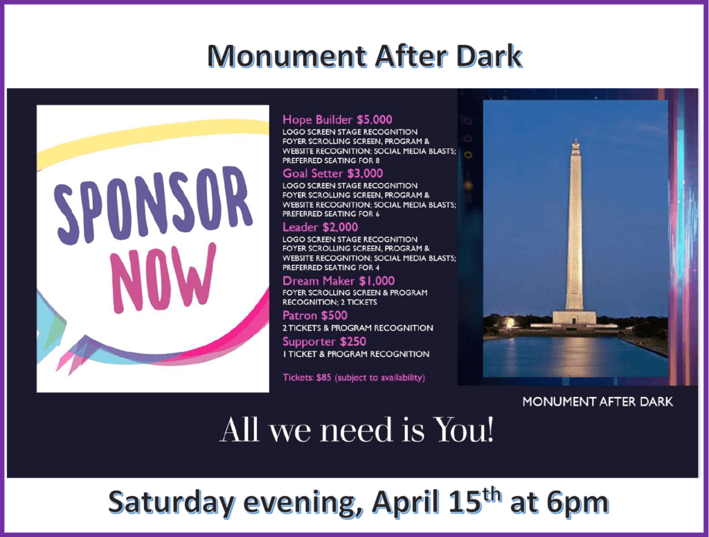 Sponsor Monument After Dark